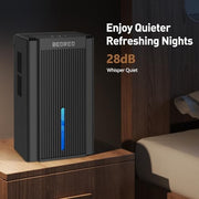 BEDRED Dehumidifier, 95Oz Dehumidifier for Home 1000 Sq.Ft | Quiet, Auto Shutoff, Sleep Mode, 7 Color Ambient Light for Bedroom, Bathroom, Basement (Black)