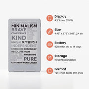 XTEINK X4 Classic Ereader Devices,4.9mm Thin,4.3" E Ink, Gift for Readers | Ultra Thin 0.19" Design, Dual Page Turn button & shake, Magnetic pogo-pin attach, Extended Battery Life, Paper-feel E-Ink