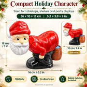 Farting Santa Bubble Blower | Santa Farting Bubble Machine | Santa Claus Snowman Bubble Butt Blower with Light Music | Interactive Party Stocking Stuffer Prank Gift