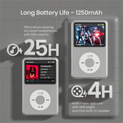 64Gb Mp3 Player with Bluetooth Y1 Portable Music Digital Players Supports Playlist Audiobook Video Nice Gadget for Kids Silver
