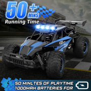 kolegend Remote Control Car 2.4GZh High Speed 25km/h RC Monster Trucks 50+min with LED Headlight and Rechargeable Battery for Boys Girls Kids