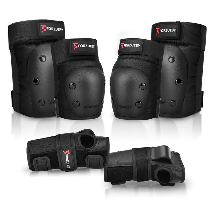 Adult&Kids Knee Pads Elbow Pads Wrist Guards 6 in 1 Protective Gear Set