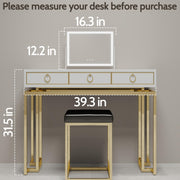 ROLOVE Lighted Makeup Mirror 16.3"x12.6", Hollywood Vanity Mirror with 10X Magnifier, 3 Color LED Lighting Modes, Smart Touch Control & 360° Rotation, Tabletop Makeup Mirror (White, Gift Ready)
