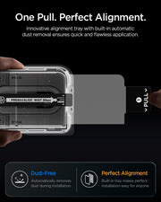 Spigen GlasTR EZ FIT Tempered Glass Screen Protector for iPhone Duo | Outer Screen, 9H tempered glass, Auto-align tray, 100% clarity, Original touch, Case-friendly, 2Pack