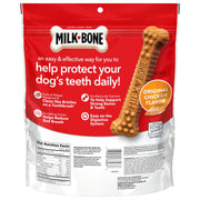 Milk-Bone Brushing Chews Large Daily Dental Dog Treats, 33.7 oz Bag | 25 treats, chicken flavored, VOHC accepted dental chews, helps clean teeth and freshen breath, for large dogs 50 lbs and up