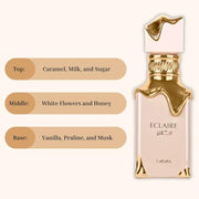 Lattafa Eclaire for Women Eau de Parfum Spray, 3.4 Ounce / 100 ml