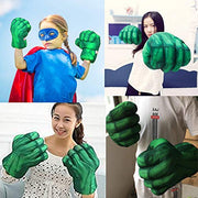 NuGeriAZ Superhero Hands for Kids Smash Punches Gloves Toy Children's Plush Boxing Glove Set Kids Cosplay Costumes for Boy Christmas Birthday Gift(Green A)