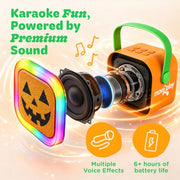 Move2Play, Halloween Karaoke Machine for Kids | Includes Spooky Songs | 2 Microphones | Connect with Bluetooth for 3, 4, 5, 6, 7+ Year Olds | Toy for Girls & Boys | Halloween