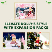 Dolly on the Holly Plush Doll - Holiday Dolly Parton Mantel Doll | Dolly Parton Plush Elf Collectible with Removable Red Dress, Santa Hat, Microphone and Guitar Accessories
