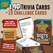 Lyrically Correct Boots & Ballads ’90s & 2000s Country Music Trivia Game | ’90s & 2000s Country Music Trivia Fun Card Game for Adults, Family Game Nights, Parties, BBQs, Road Trips & Music Lovers