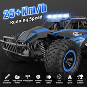 kolegend Remote Control Car 2.4GZh High Speed 25km/h RC Monster Trucks 50+min with LED Headlight and Rechargeable Battery for Boys Girls Kids