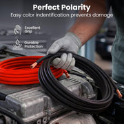GEARit Battery Cable, CCA Amp Wire, 0 Gauge 25FT Each Black/Red