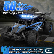 kolegend Remote Control Car 2.4GZh High Speed 25km/h RC Monster Trucks 50+min with LED Headlight and Rechargeable Battery for Boys Girls Kids