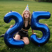 40 Inch Navy Blue Number 2 Balloons Foil Digital Helium Number Balloons | for 2nd 12 23 24 25 Birthday Anniversary Wedding Party Decorations,Jumbo Helium Balloon Giant Large Digital Balloon