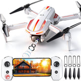 Pallton Drone with Camera for Adults, 1080P FPV Foldable RC Quadcopter | Easy Fly Toy Drone for Kids & Beginners, Altitude Hold, Headless Mode, One Key Start, 3D Flips, 2 Batteries, Carrying Case