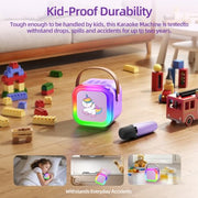 Kinglucky Mini Karaoke Machine for Kids, Top Birthday Gift for Girls Ages 3-12 Years Old, Kids' Personal Video Players Accessories with 2 Mics Singing Present Toy Purple