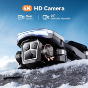 Drone with Camera for Adults, Brushless Quadcopter with Screen, 2 Batteries | 1080P HD camera, 4.5" LCD screen, altitude hold, gesture selfie, 3D flip, travel gift for kids teens, iOS Android