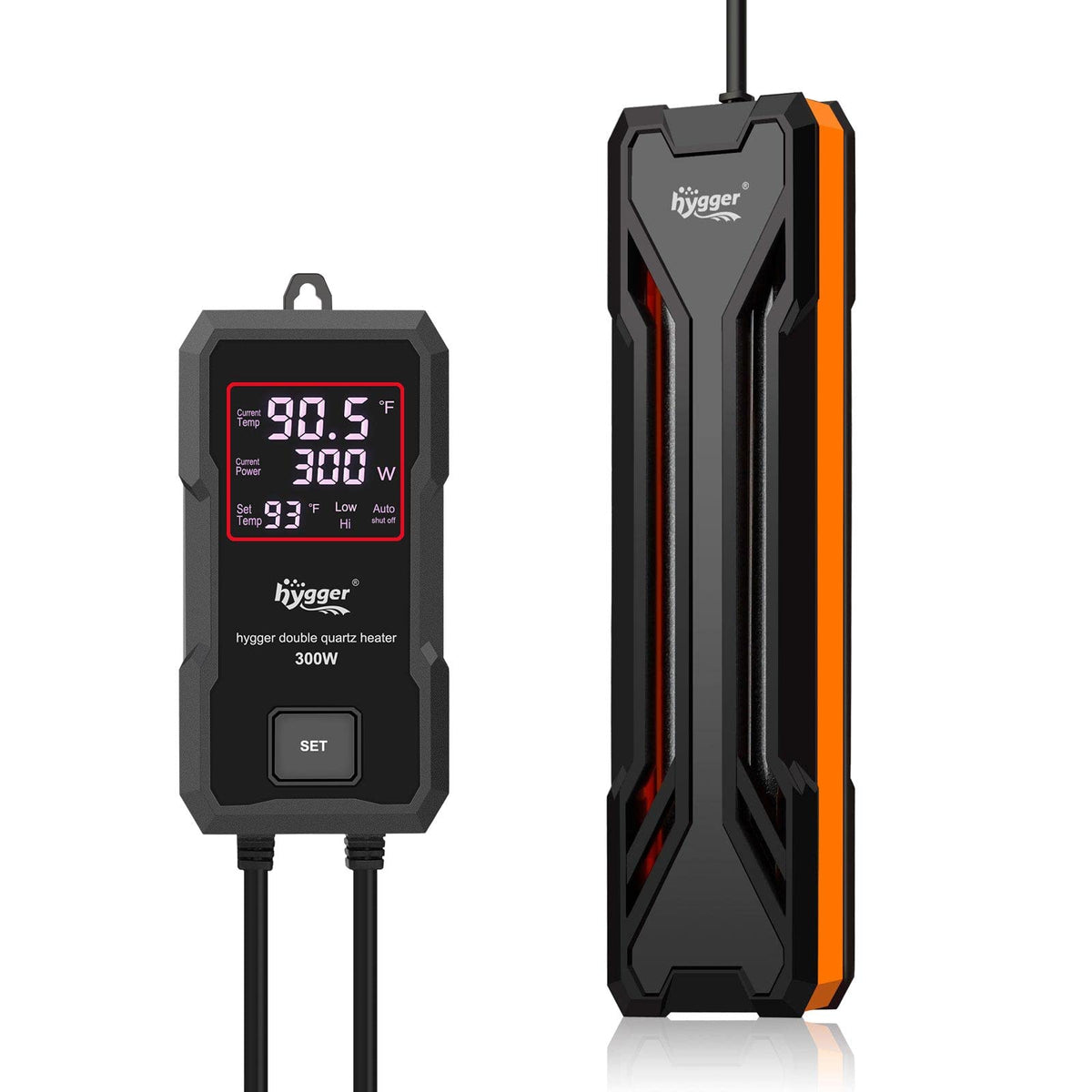 hygger Aquarium Heater 300W/500W/800W/1000W, Submersible Fish Tank Heater