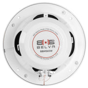 BELVA BBMS65W 400W Peak (200W RMS) 6.5" 2-Way White Coaxial Marine Speakers for Boats/ATV/UTV/SxS/Powersport