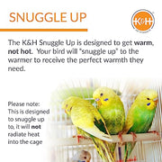 K&H Bird Heater, Snuggle-Up Warmer, Small 5x3in, Low Voltage, Gray