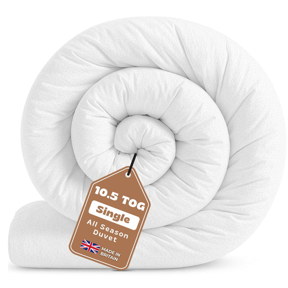 GG GONZALO GRACIA Single Duvet 10.5 Tog | Suitable for All Year Round Duvet | Made in UK Quilt | Anti-Allergy, Breathable & Hollowfibre Filling Duvets (Single, 135x200cm)