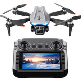 Drone with Camera for Adults, Brushless Quadcopter with Screen, 2 Batteries | 1080P HD camera, 4.5" LCD screen, altitude hold, gesture selfie, 3D flip, travel gift for kids teens, iOS Android