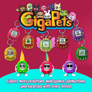 Giga Pets Interactive Digital Pet Toy, Boys & Girls, Compukitty, Ages 6+ | Virtual Pets for Boys and Girls Toy, 600+ Animations, App-Free Activities for Travel and Nostalgic 90s-Inspired Gifting