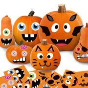 Pumpkin Stickers Halloween Fall Pumpkin Decorations Decorating Kit | Pumpkin Jack O Lantern Stickers Halloween Crafts Party Favors Activities for Kids Toddlers 24 Sheet