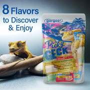 Gargeer 2.4oz Picky Geck 8 Sachet Flavours Crested Gecko Food Discovery Kit | Stop wasting food! Test 8 gourmet sachet flavors to win over picky geckos. Probiotic-infused, clean-label fruit & insect diet