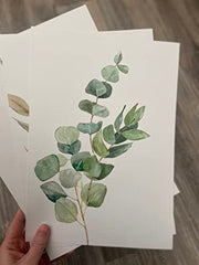 Eviepops Prints Eucalyptus Botanical Wall Art – Set of 3 Unframed Prints, Minimalist Green Plant Decor, Abstract Tropical Leaves Posters for Living Room, Bathroom, Bedroom Modern Nature Artwork (A4)