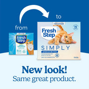 Fresh Step Advanced Simply Unscented Multi Cat Clumping Cat Litter, 18.5 lb | Formulated with No Added Dyes or Fragrances, Ammonia Block Technology, Low Dust, Compatible with Most Automatic Litter Boxes