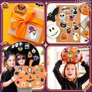 300PCS Halloween Stickers Bulk for Kids, Halloween Goodie Bag Stuffers | Waterproof Vinyl Pumpkin Stickers for Water Bottle Teens Adults, Halloween Games Party Favors Treats Supplies(No Duplicates)