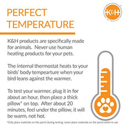 K&H Bird Heater, Snuggle-Up Warmer, Small 5x3in, Low Voltage, Gray