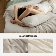 Bedsure Queen Comforter Set Prewashed Soft Bedding Set 3Pcs Beige 90"x90" | GentleSoft, Built to last, all season, bedding, comforter set, warm yet lightweight, gift choice, OEKO-TEX