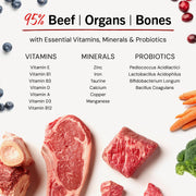 Stella & Chewy's Freeze-Dried Raw Beef Meal Mixers- Dog Food Topper and Mixer - Made with 95% Grass-Fed Beef, Organs & Bone - Perfect for Picky Eaters - Grain-Free - 8 oz