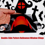 LOKIPA Halloween Window Clings - 7 Sheets Bats & Spiders Window Decals