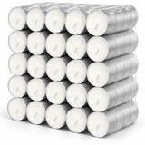 Unscented 8-Hour Tea Light Candles, 100 Pack, Cotton Wicks