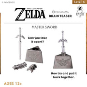 Legend of Zelda Master Sword Hanayama Metal Brain Teaser, Level 6 Ages 12+ | Legend of Zelda Master Sword Hanayama Metal Brain Teaser Puzzle, Mensa Rated Level 6, Cast Metal Puzzle, Ages 12+