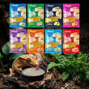 Gargeer 2.4oz Picky Geck 8 Sachet Flavours Crested Gecko Food Discovery Kit | Stop wasting food! Test 8 gourmet sachet flavors to win over picky geckos. Probiotic-infused, clean-label fruit & insect diet