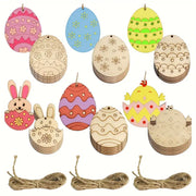 DlY Easter Wood Egg Slices