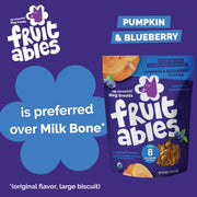 Fruitables Baked Dog Treats, Low Calorie Treats, Pumpkin & Blueberry, 12oz