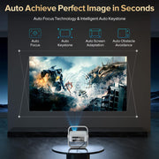 Projector Built-in Google TV/APPs 4K AI Auto Focus, Voice Control