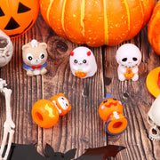 FOIMAS Halloween Finger Puppets, 5pcs Finger Puppets Bulk Pumpkin Ghost Finger Puppet Toys for Kids Trick or Treat Halloween Goodie Bag Basket Filler Decoration Bath