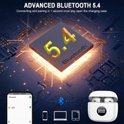 Wireless Bluetooth 5.4 Earbuds, LED Power Display Headphones, 6D Stereo | HiFi Stereo Earbuds, In-Ear Noise Cancelling Mic, 40H Playback Mini Case, IP7 Waterproof Sports Earphones, Android iOS