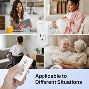 BN-LINK Wireless Remote Control Outlet Electrical Switch for Lights, Fans, Christmas Lights, Small Appliance, 100ft Long Range White (Learning Code, 3 Outlets +1 Remote) 1200W/10A, ETL & FCC Certified
