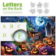 Halloween Puzzle 1000 Pieces for Adults, MisPuz Halloween Jigsaw Puzzles | Gothic Puzzle with Haunted Houses, Ghosts, Pumpkins, Black Cats for Game Night & Holiday Party Gifts