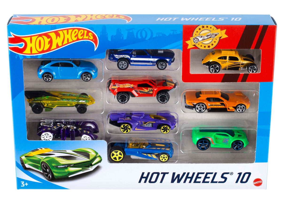 ​Hot Wheels 10-Pack (Styles May Vary​) | Multipack of 10 of Toy Trucks & Cars in 1:64 Scale, Instant Collection for Kids and Collectors (Amazon Exclusive)
