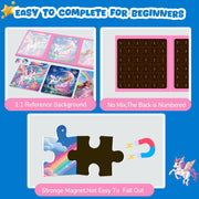 Homicozy Magnetic Puzzles for Toddler Kids 3-8, Unicorn Princess Travel Toy | 36-Piece Magnetic Puzzle for Kids Ages 3-5 4-6, Car Airplane Road Trip Activities, Quiet Screen-Free Game, Girl Birthday Gift