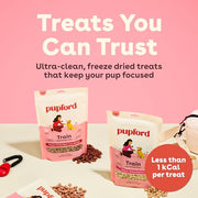 Pupford Freeze Dried Training Treats for Dogs & Puppies (Beef Liver, 4 oz) | 475+ treats per bag, Ultra low-calorie, Only 3 ingredients, All breed sizes, Mess free and bite sized, Trainer recommended