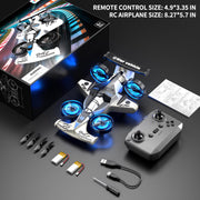 Remote Control Airplane Car Toys for Kids Ages 4-6-8-10-12, 2-In-1 Foam RC Plane Car Jet Mini Drone, Racing Car Stunt Plane Toys for Kids Boys Beginners 4 5 6 7 8 9 10 Year Olds Indoor Outdoor Playing